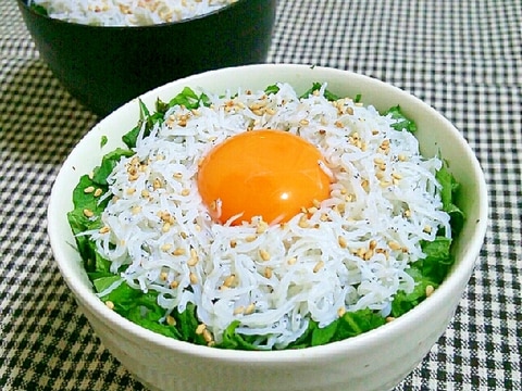 ワサビ醤油で❀釜あげしらす丼